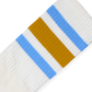 SOCCO Naturals | Columbia Blue & Brass Stripes