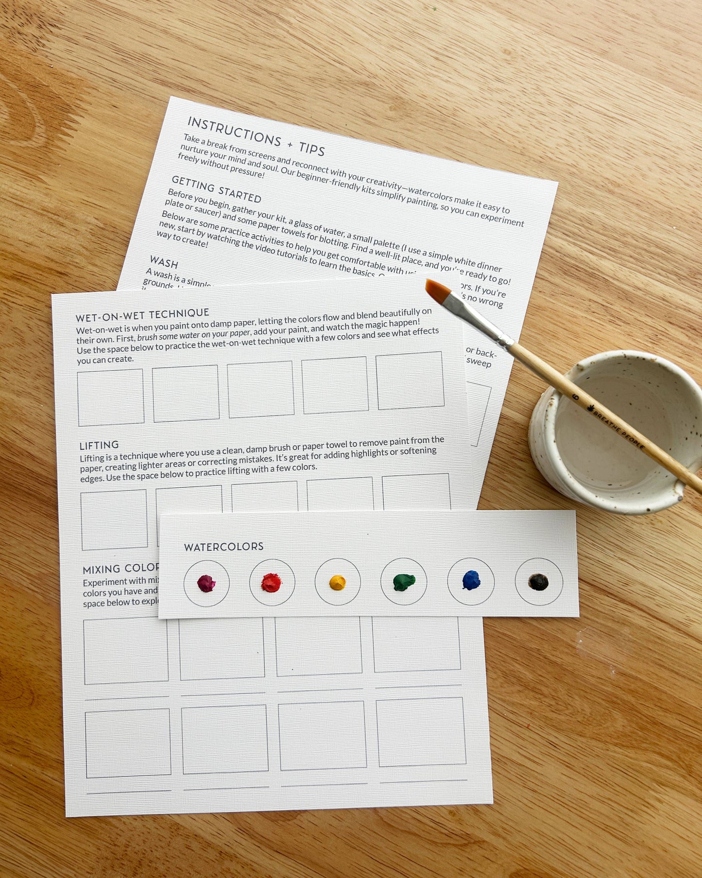 Beginner Watercolor Kit - Wildflowers