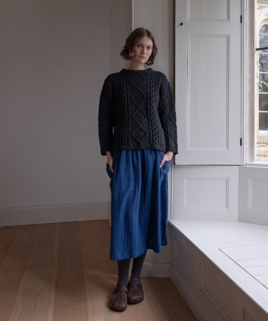 Nora Skirt - Petrol Check