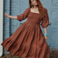 Smocked Bodice Dress - Amber Linen