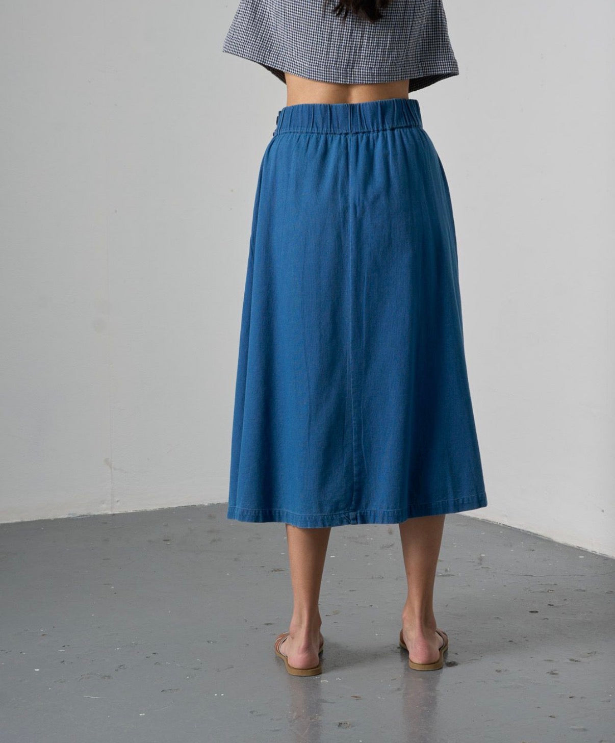 Wander Midi Skirt - Denim