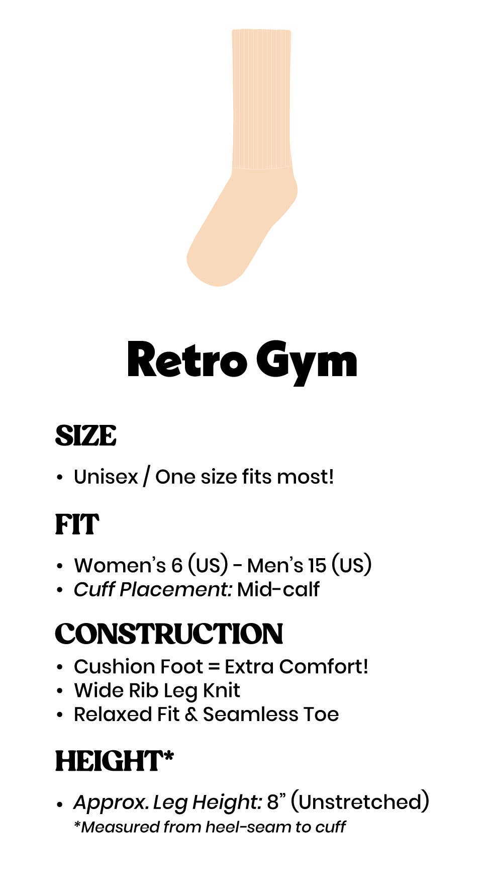 Peter Retro Gym Crew Socks