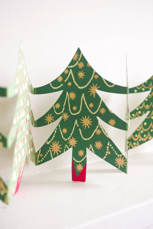 Christmas Tree Concertina Garland
