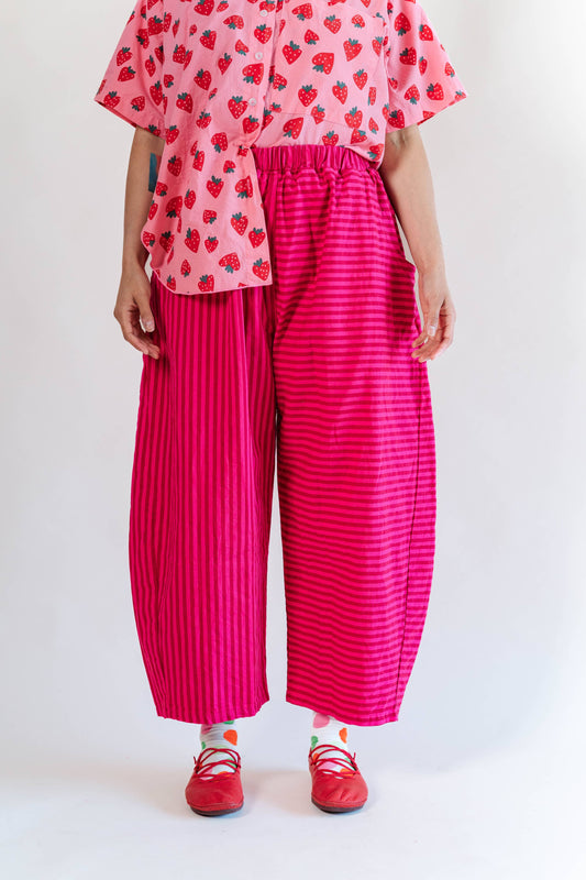 Pink Striped Balloon Pant