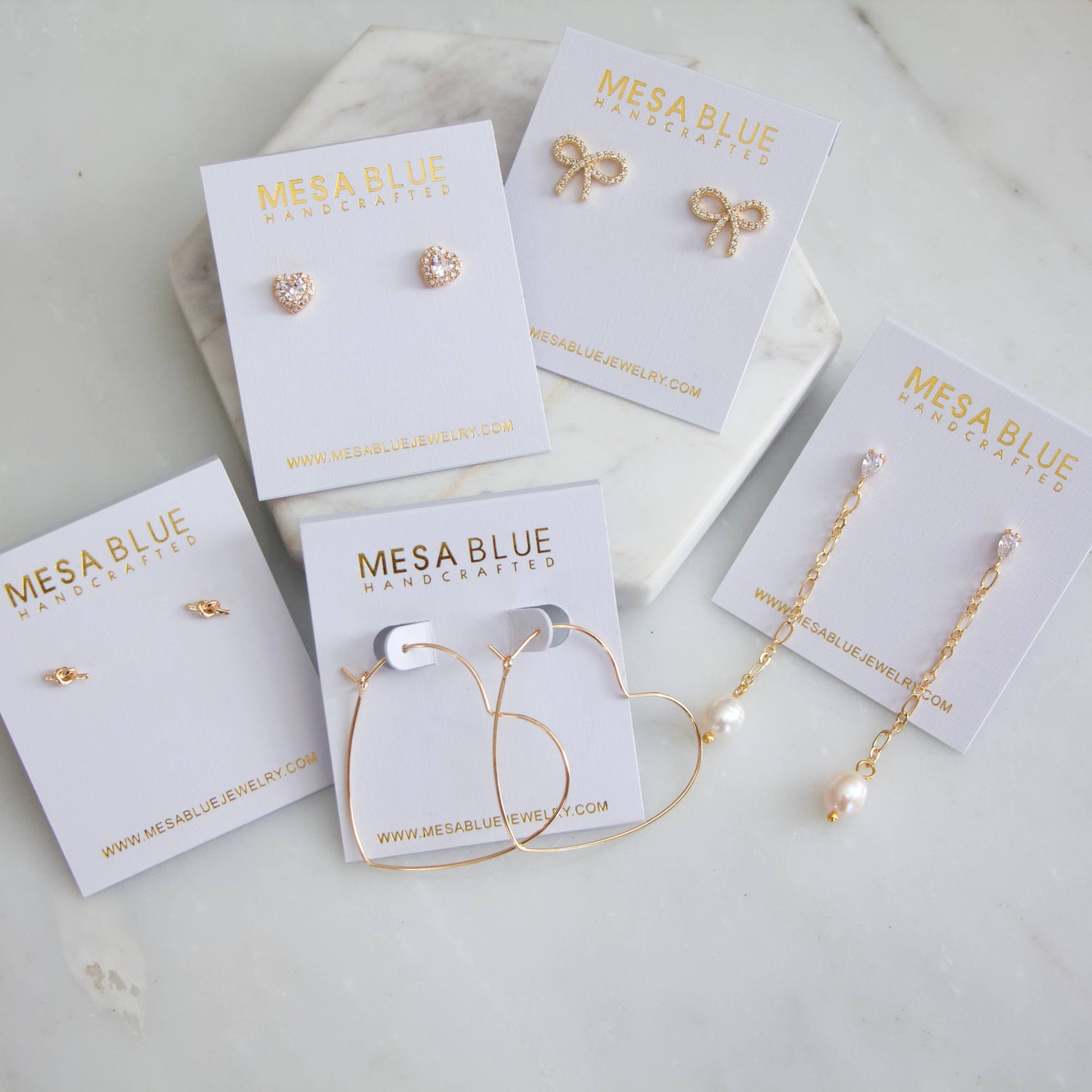 Tiny Love Knot Stud Earrings