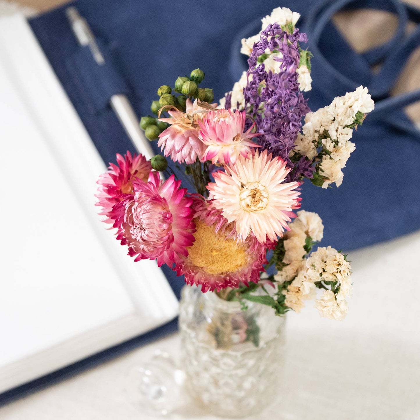 Strawflower & Larkspur Bouquet Bundle