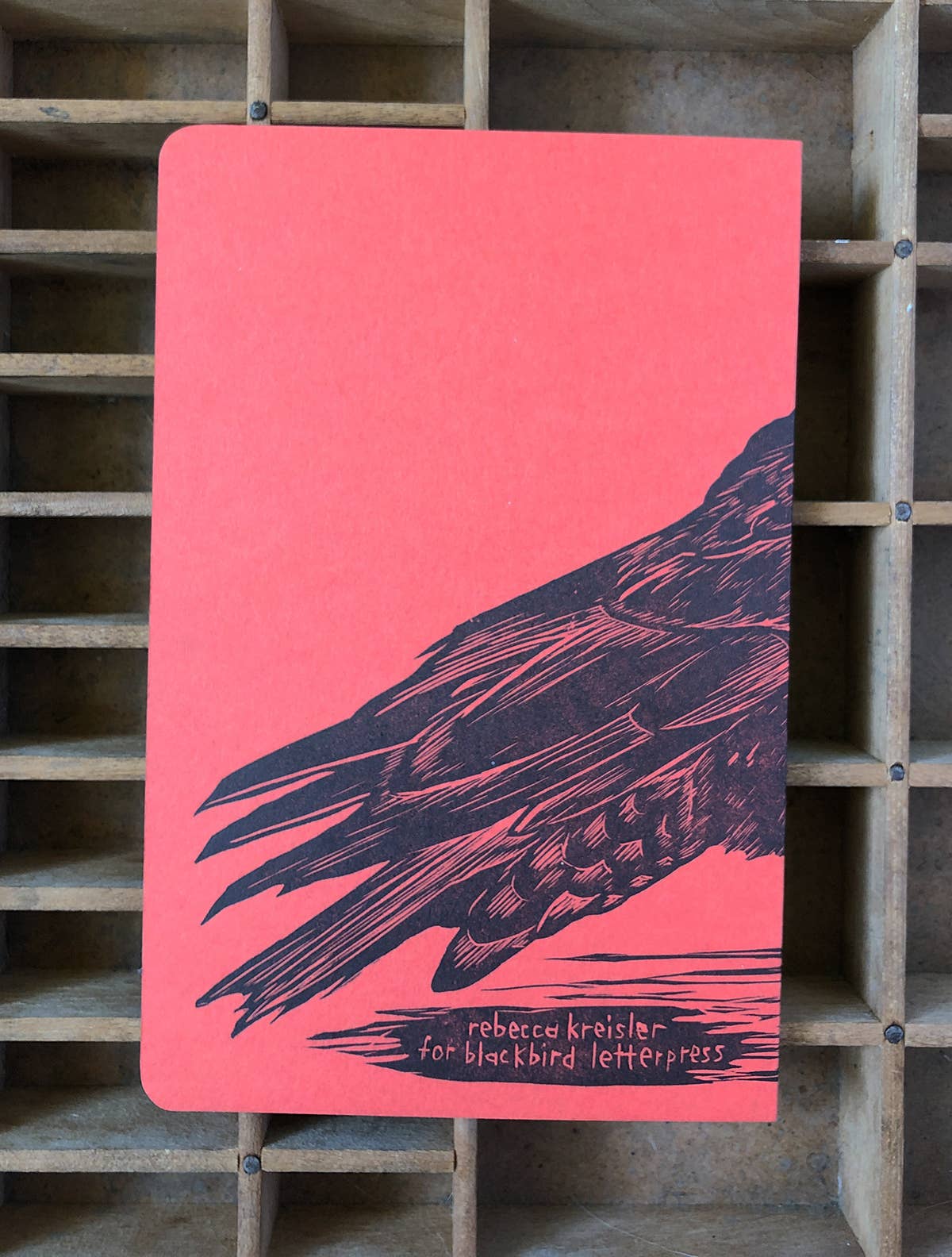 Crow letterpress notebook