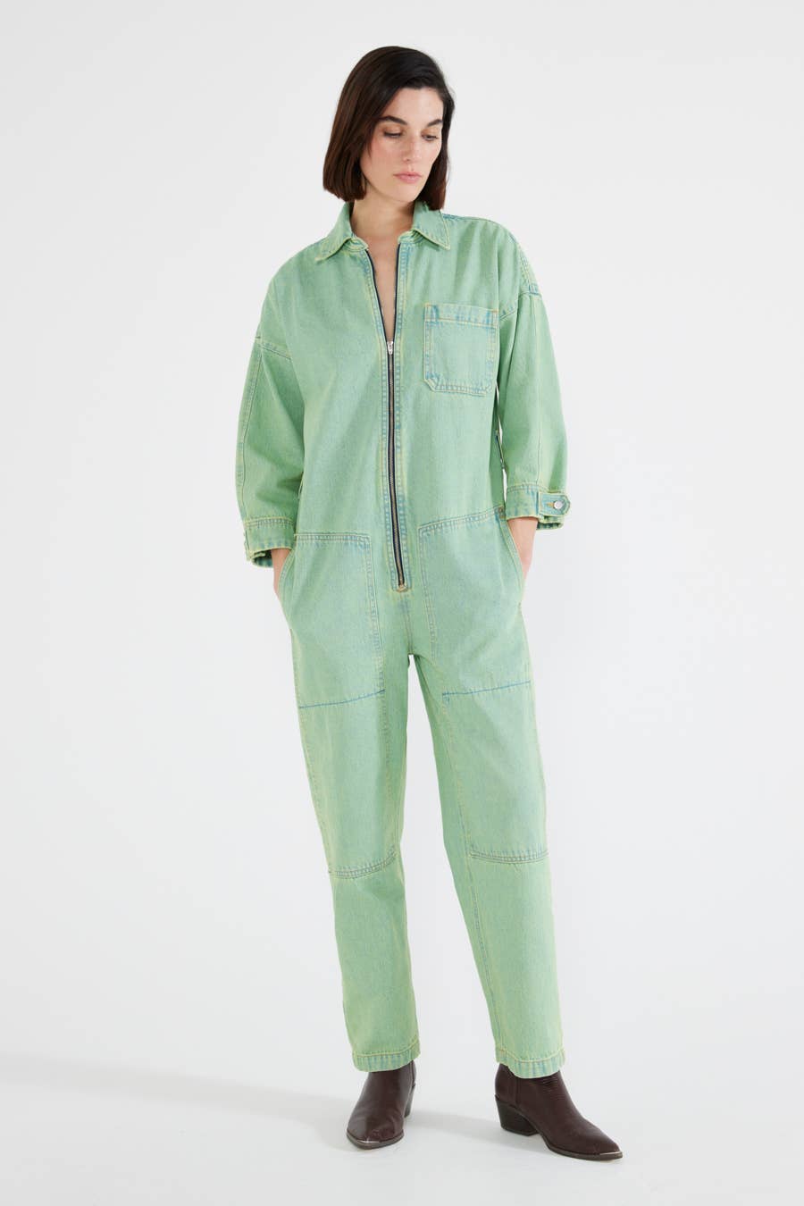 Zeta Carpenter Overall – Mint