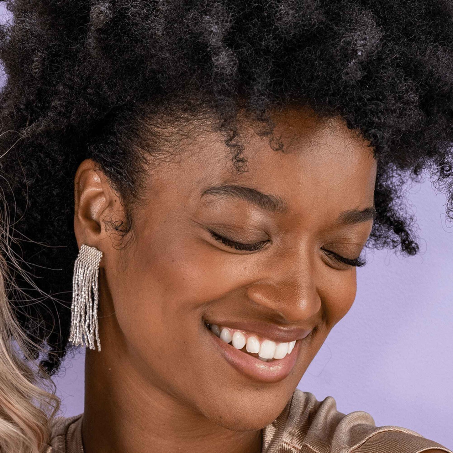 Marilyn Silver Fringe Earrings