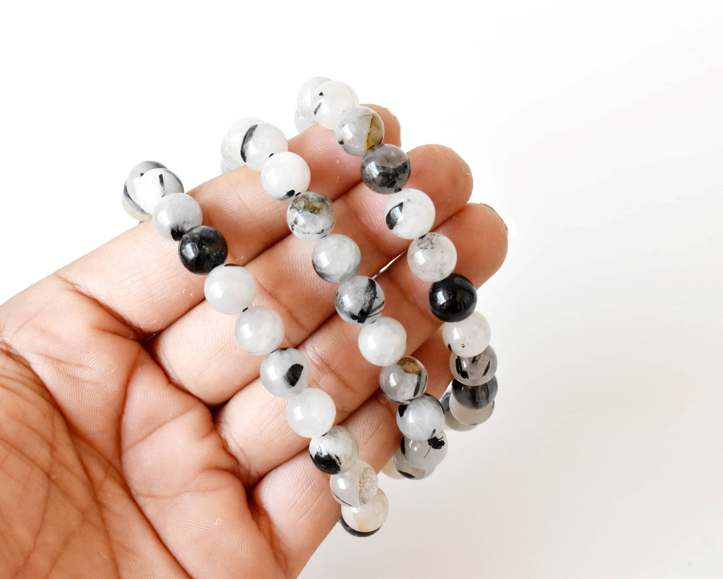 Black Rutile Gemstone Bracelet
