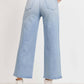 Light Wash Cargo Pocket Wide Leg