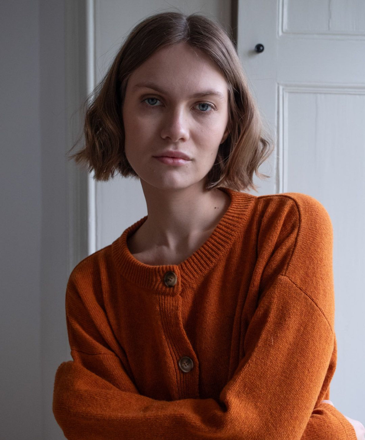 Mira Cropped Cardigan - Oxide