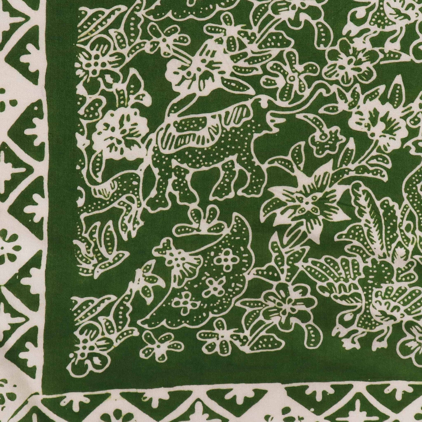 Hand Dyed Batik Bandana - Green Serenity