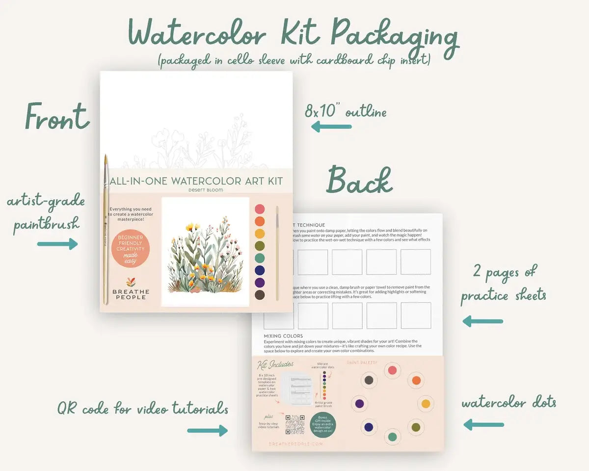 Beginner Watercolor Kit - Hummingbird
