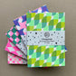 2 Riso Printed Notebooks- Acid Green/Mint