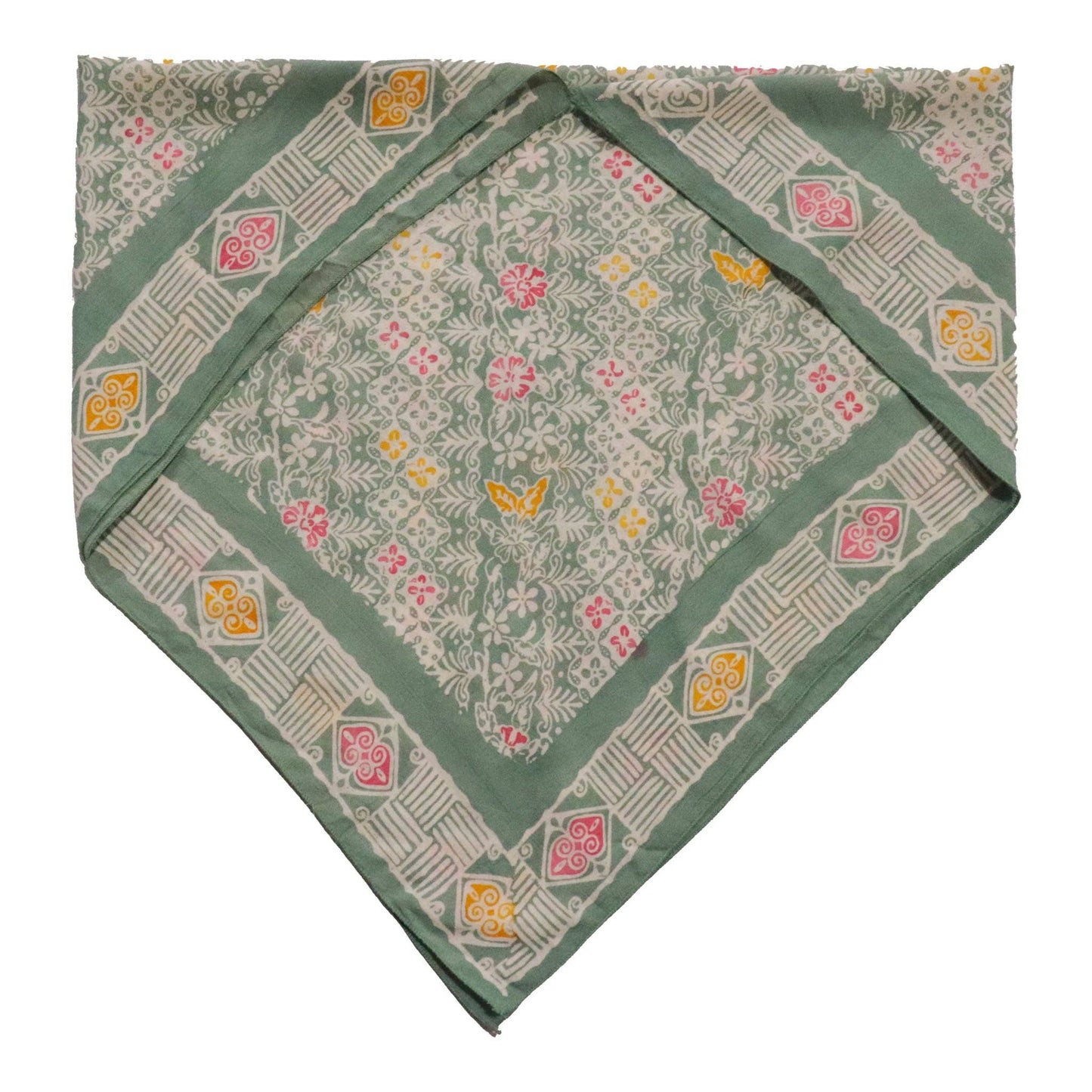 Lime & Cream Batik Bandana