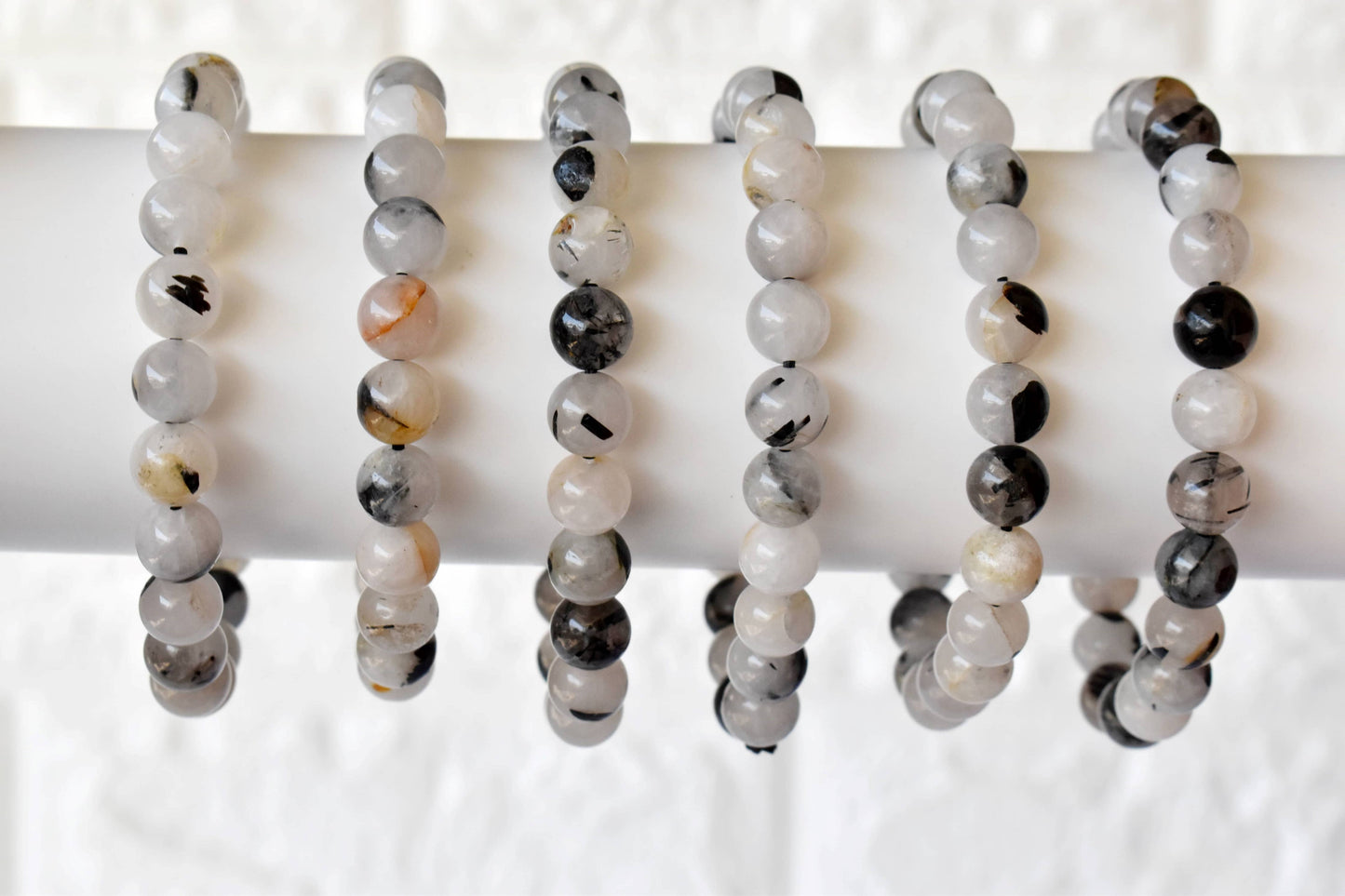 Black Rutile Gemstone Bracelet