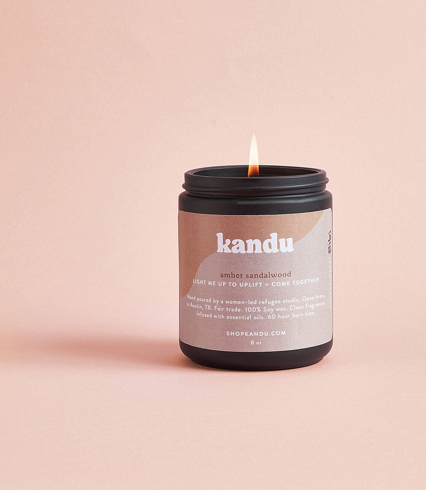 Amber sandalwood 8oz candle