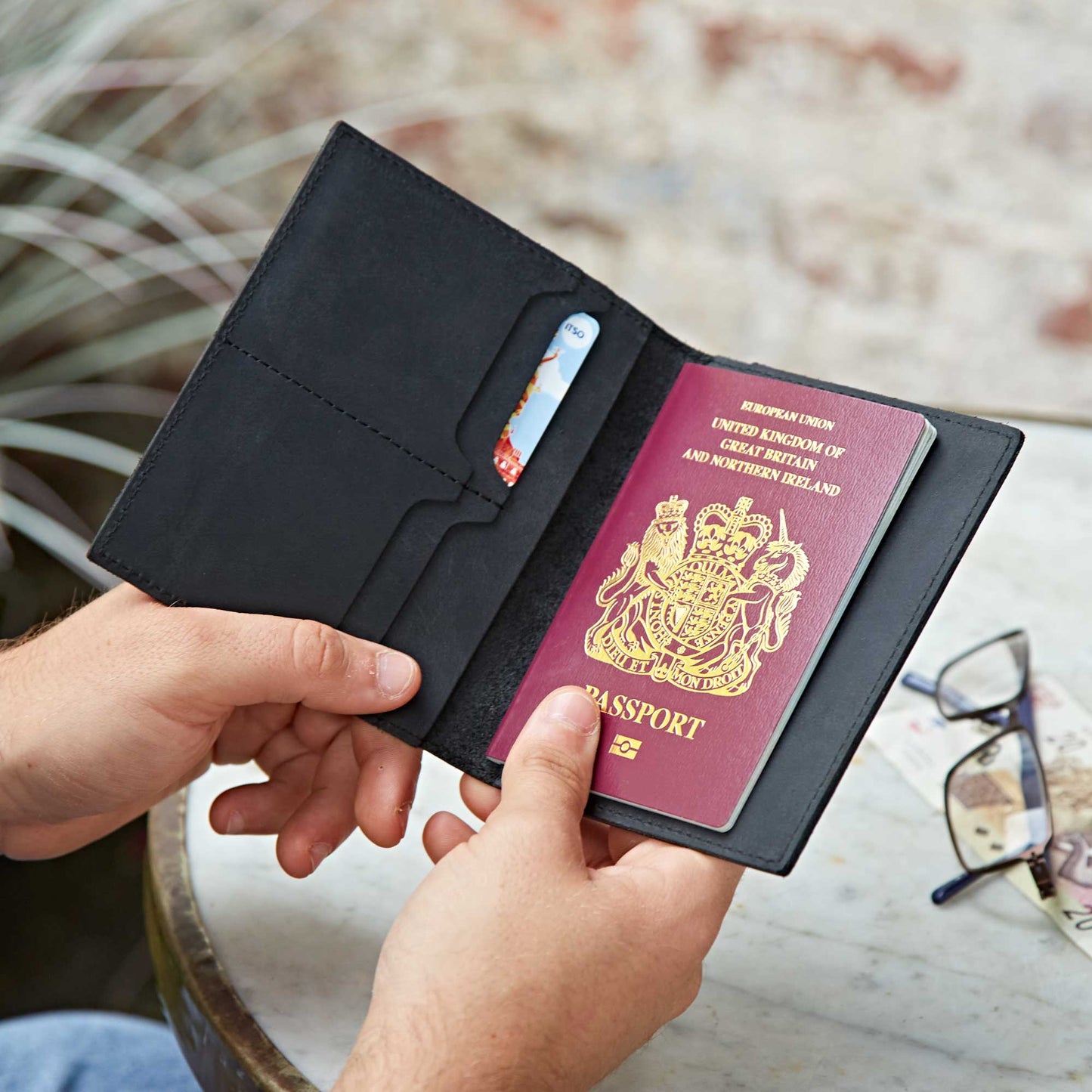 Buffalo Leather Passport Holder