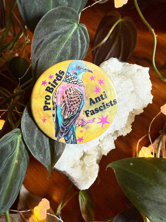 Pro Birds Anti Fascists Pin