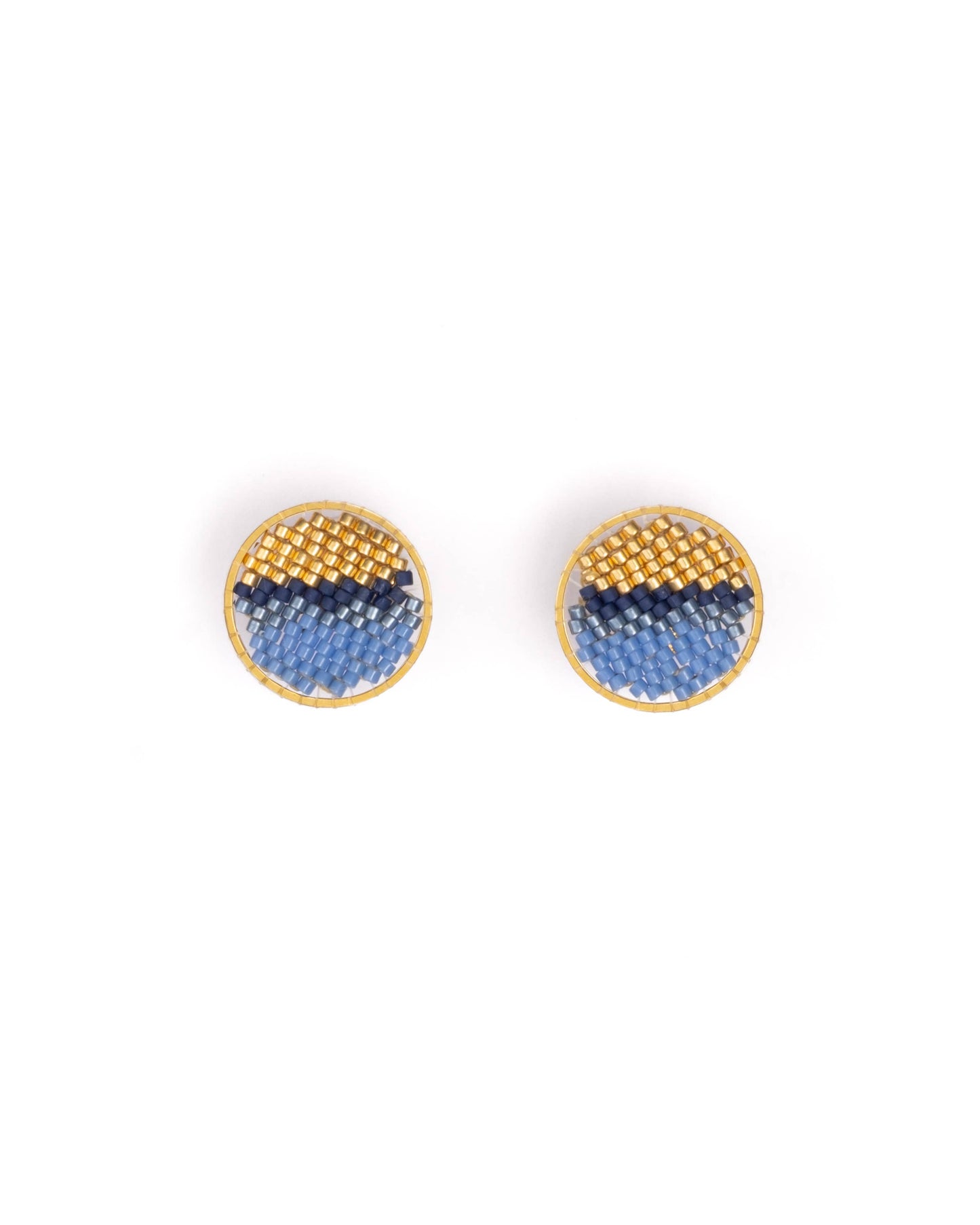 Beaded Handwoven Sweet Tart Stud Earrings