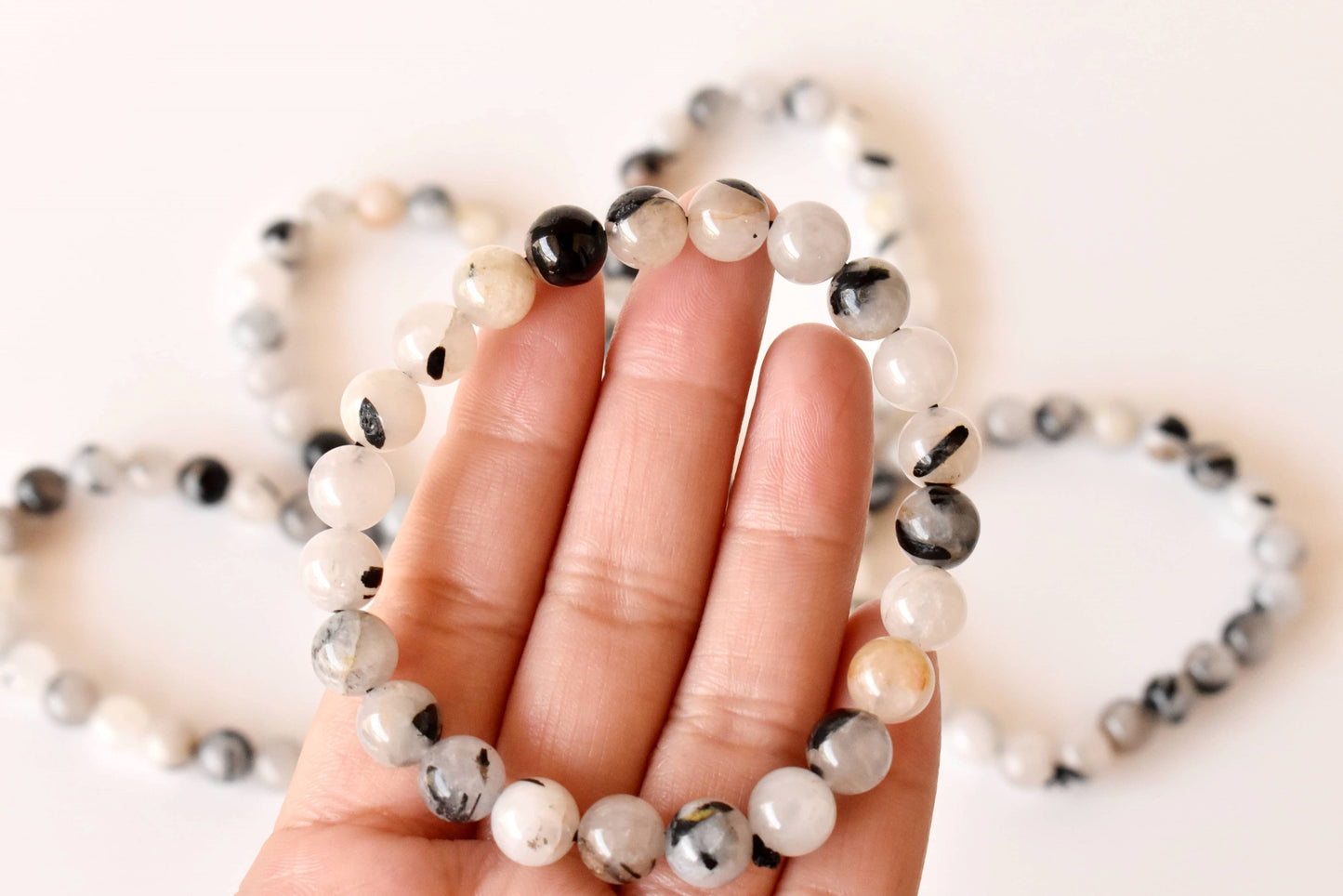 Black Rutile Gemstone Bracelet