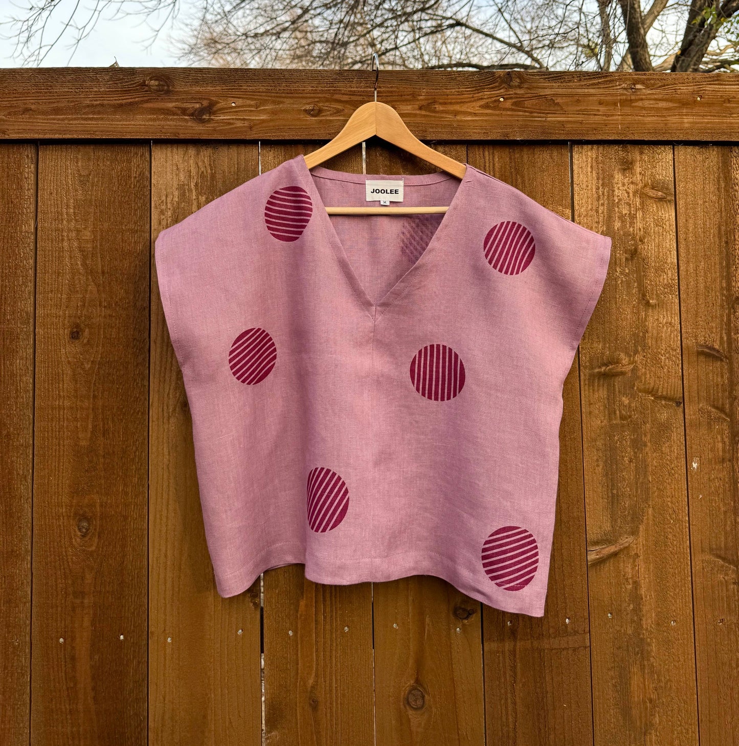 Dusty Rose Linen Top