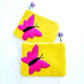 Butterfly Felted Wool Coin Purse