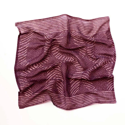 Violet Block Print Square Bandana