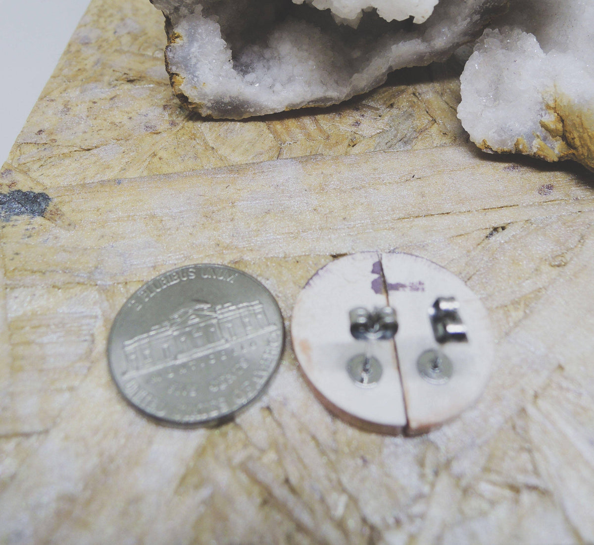 Gold Dipped Half Moon Studs