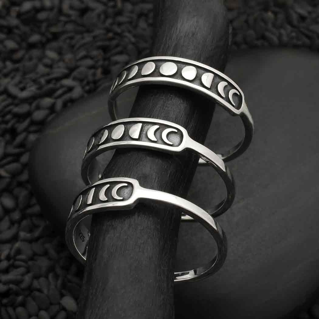 Sterling Silver Moon Phases Ring