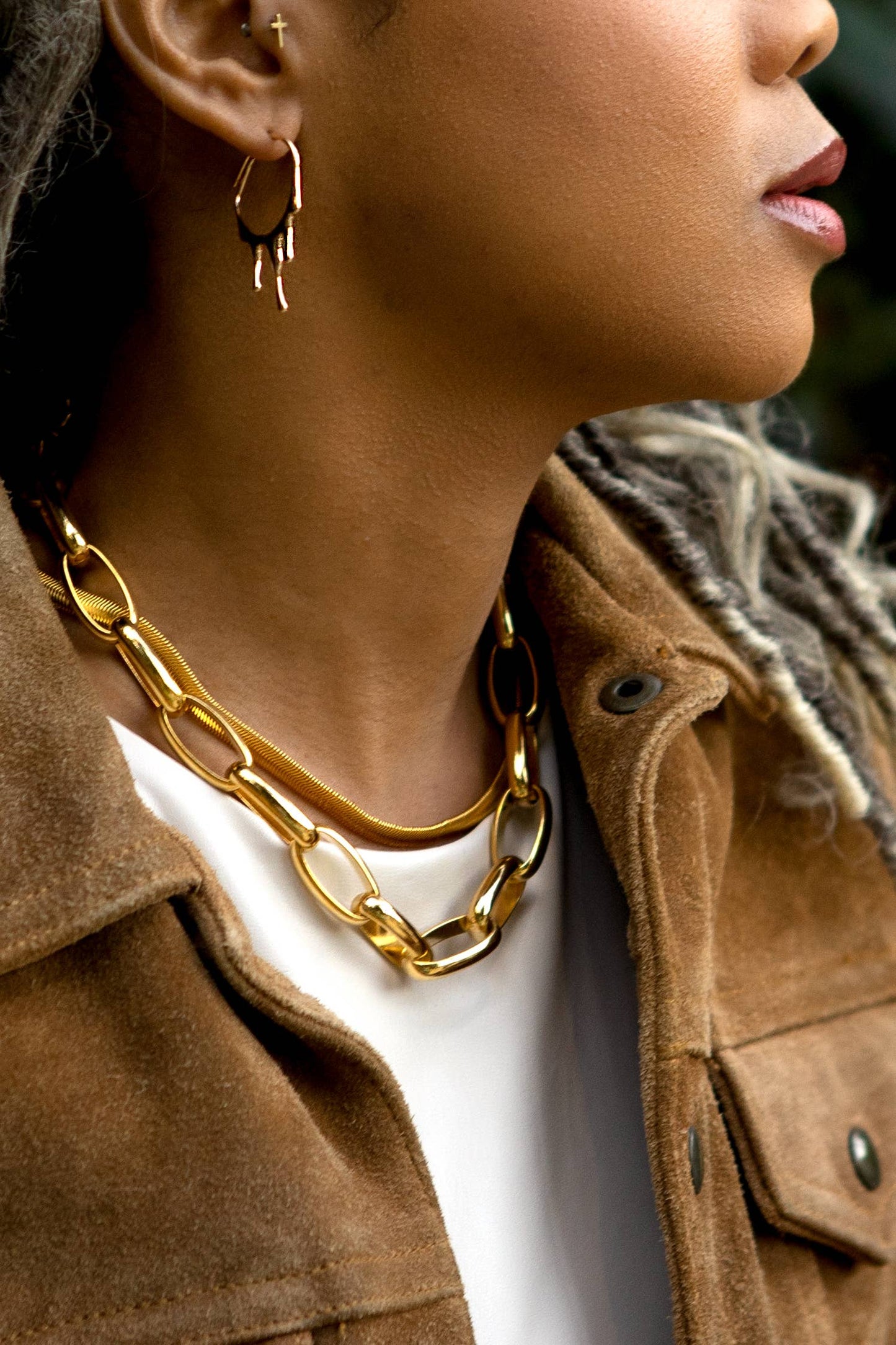 Rain 24K Gold Plated Hoops