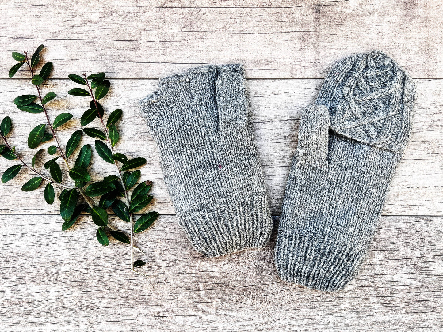 Alpaca Convertible Cable Mitten