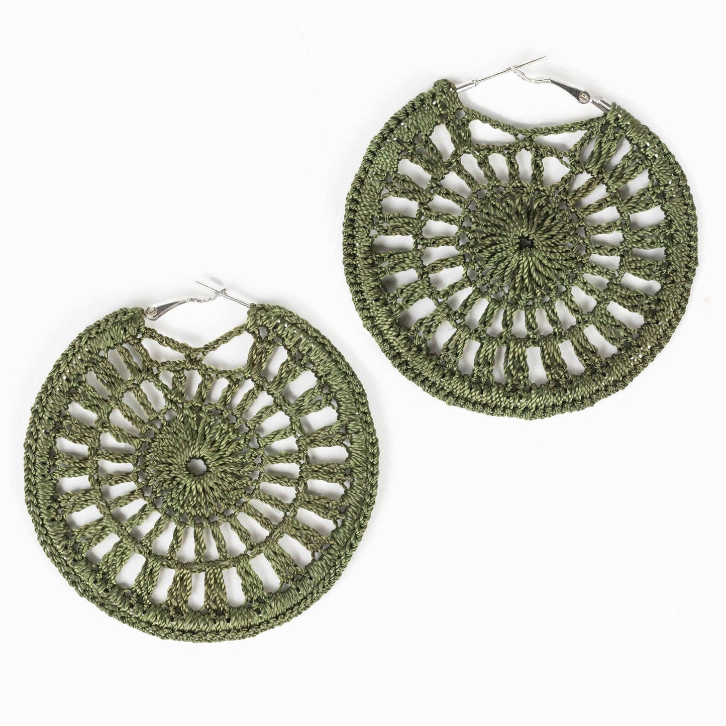 Pahiya Silk Crochet Hoop Earrings