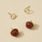 Indali Goldstone Stud Earrings - Set of 2 Semi Precious