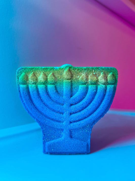 Menorah Crystal Infused Bath Bomb