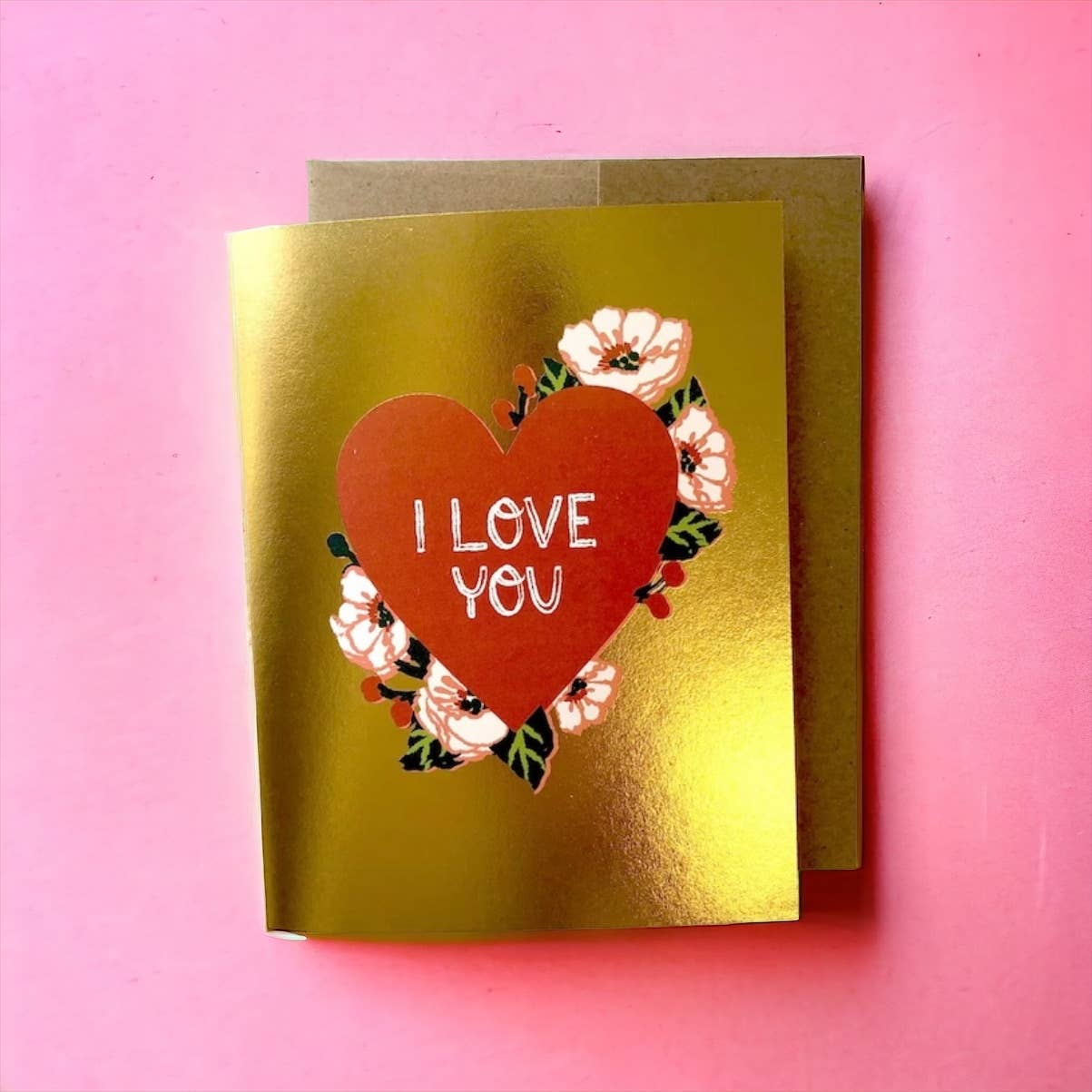 I Love You Gold Foil Card