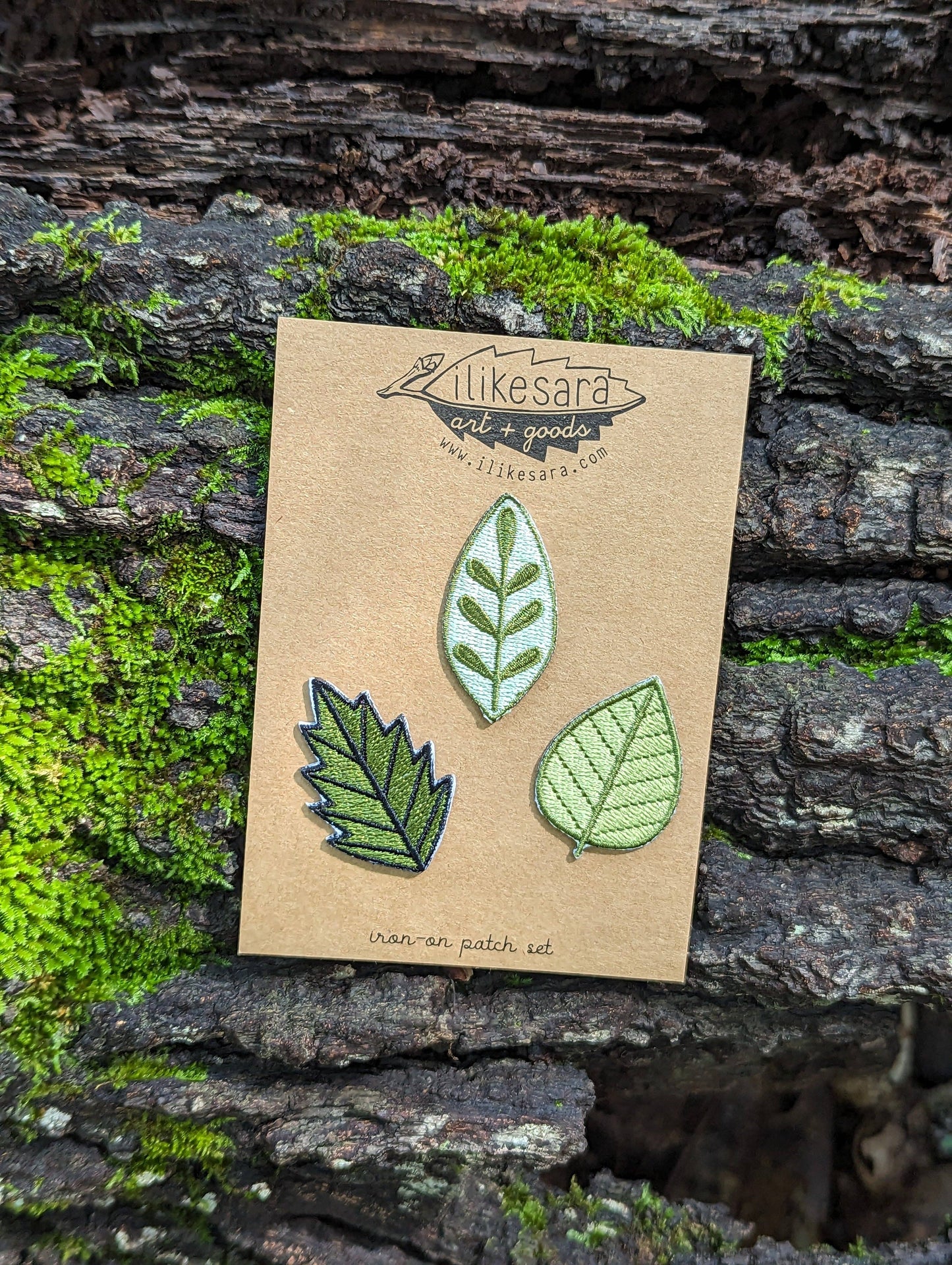 Set of 3 Leaves Iron-on Patches