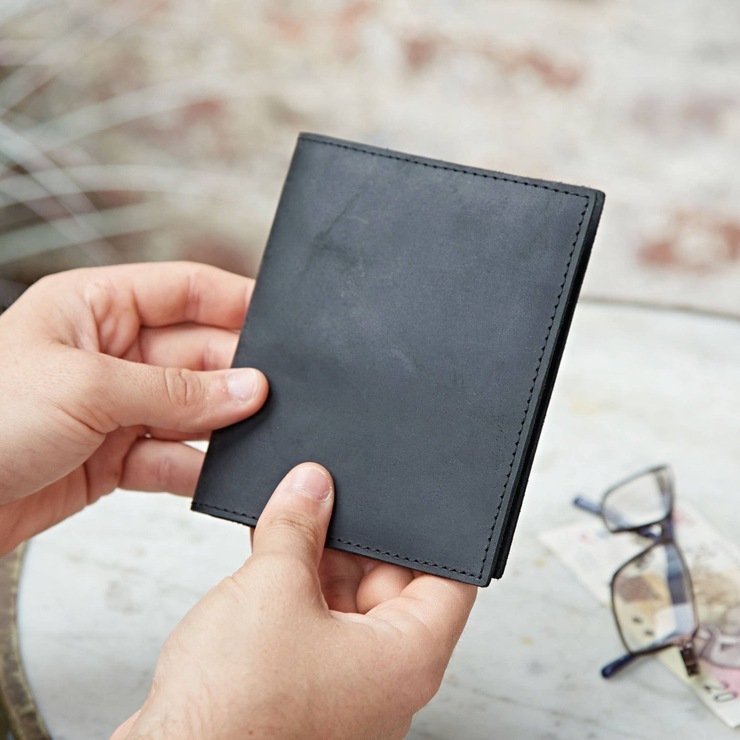 Buffalo Leather Passport Holder