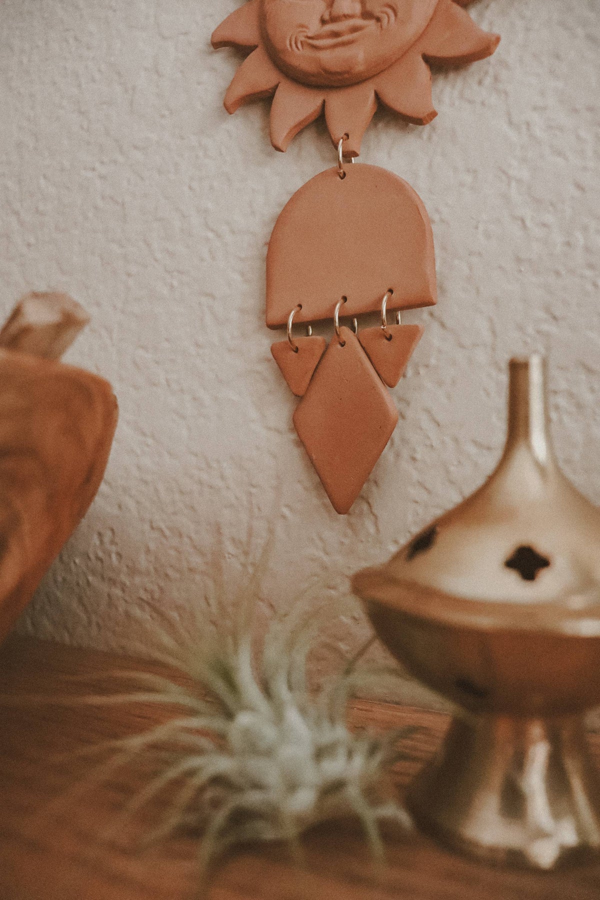Sun Face Terracotta Clay Wall Hanging
