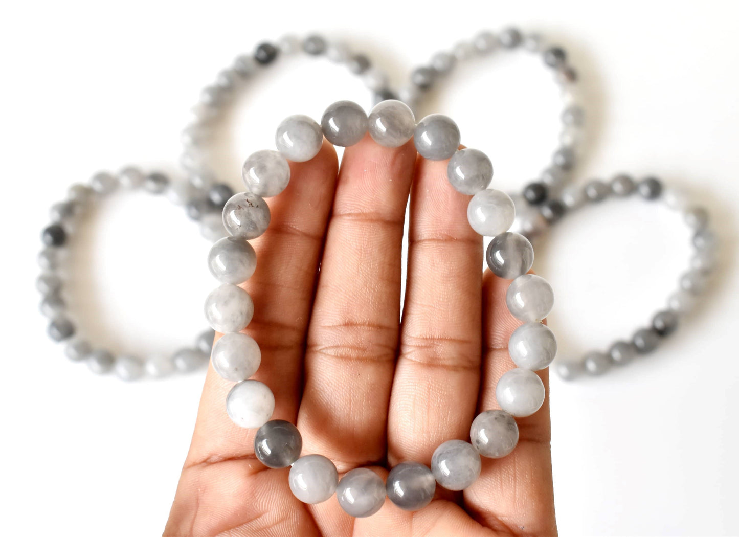 Cloudy Quartz Gemstone Bracelet
