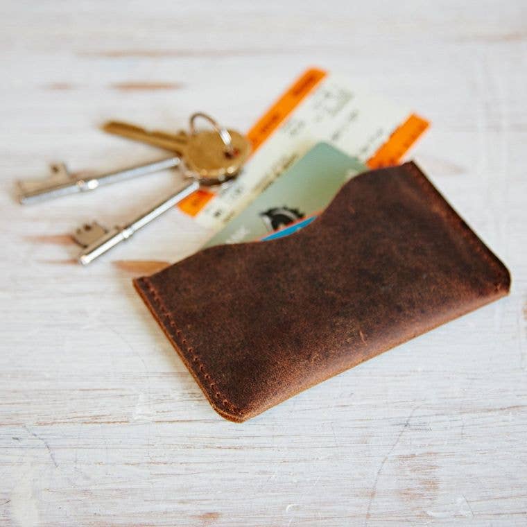 Buffalo Leather Slim Credit Card Holder