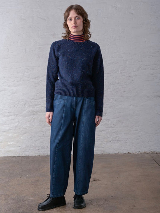 Loren Barrel Pants in Denim