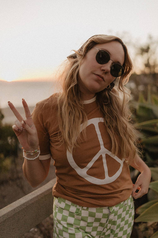 Peace | Womens Ringer Tee