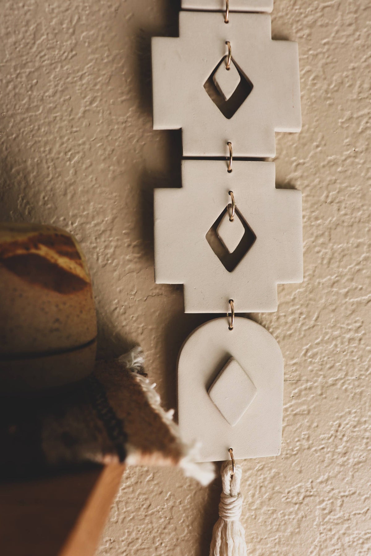 Aztec White Sandstone Clay Wall Hanging
