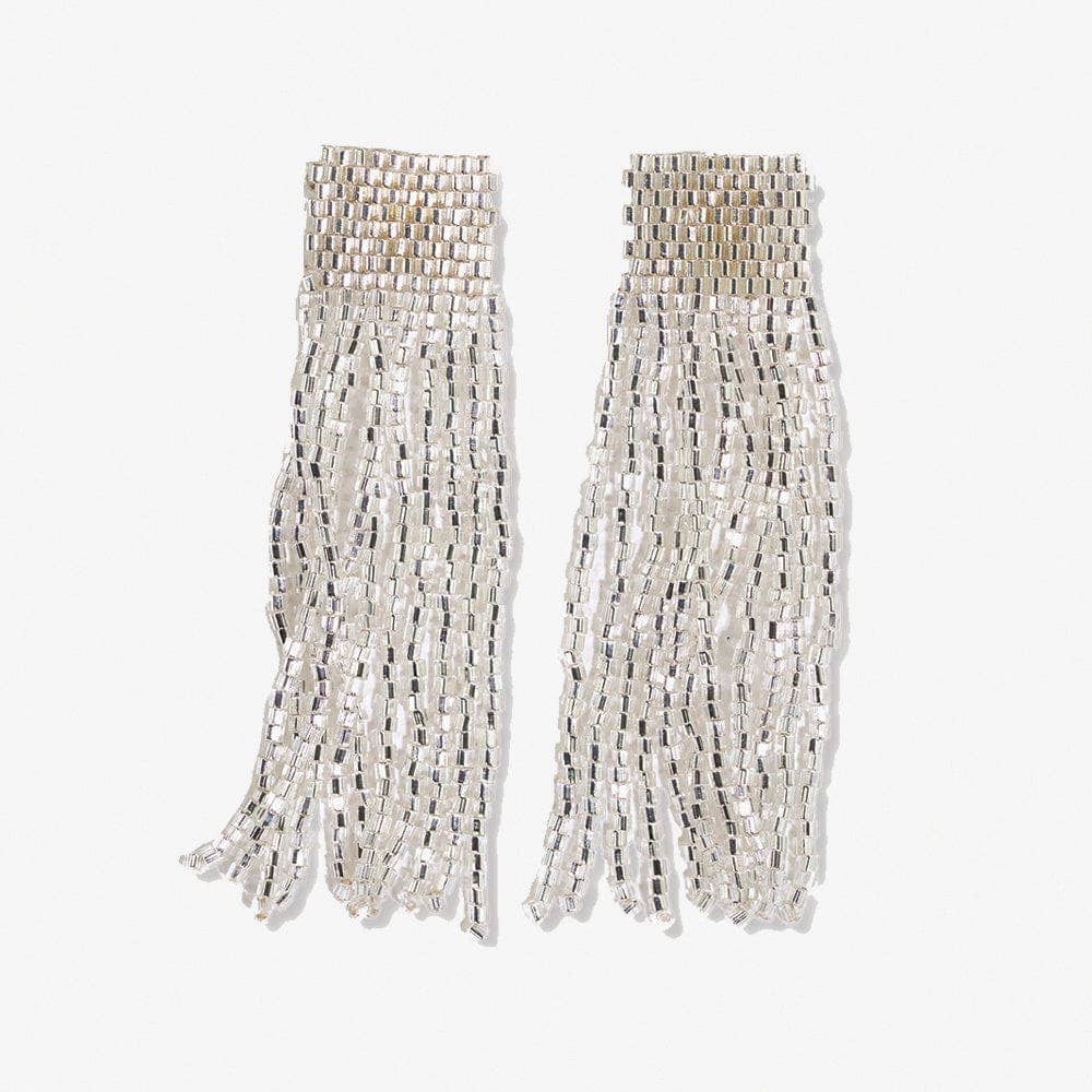 Marilyn Silver Fringe Earrings
