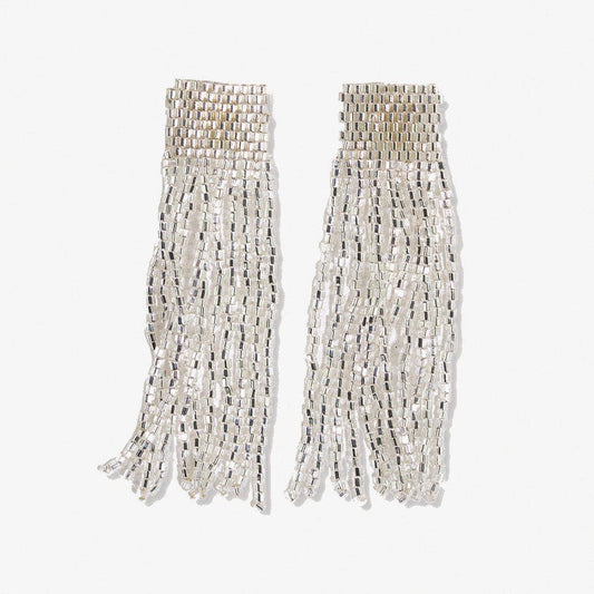 Marilyn Silver Fringe Earrings