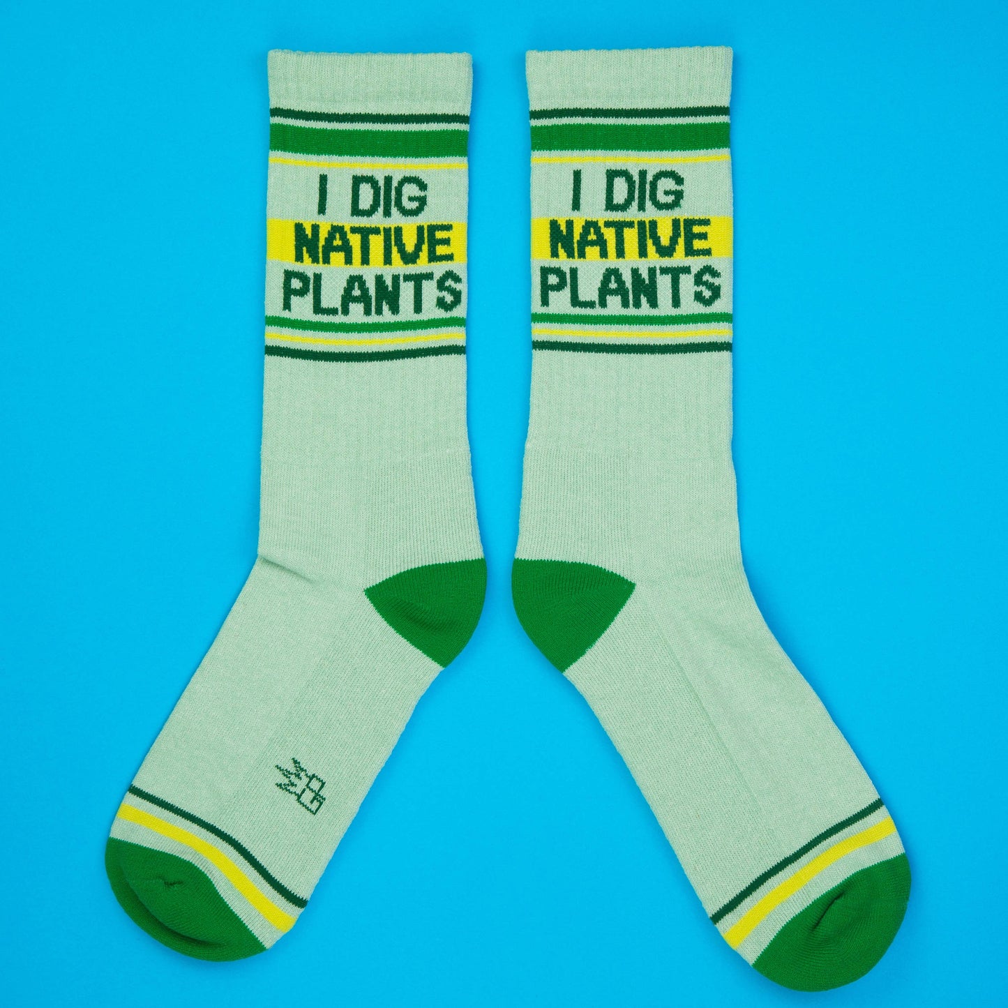 I Dig Native Plants Gym Crew Socks