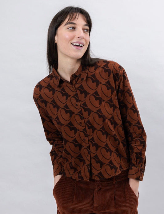 Bombon Babycord Boxy Button Down