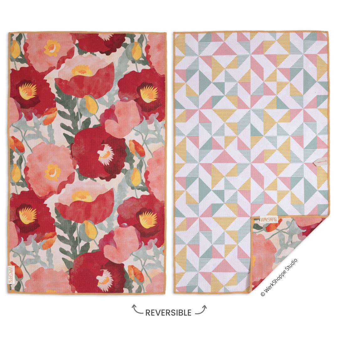 Poppies Microfiber Kitchen Towel